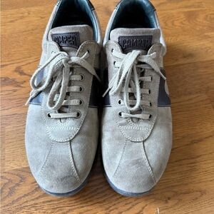Camper Men's Beige Suede Sneakers
